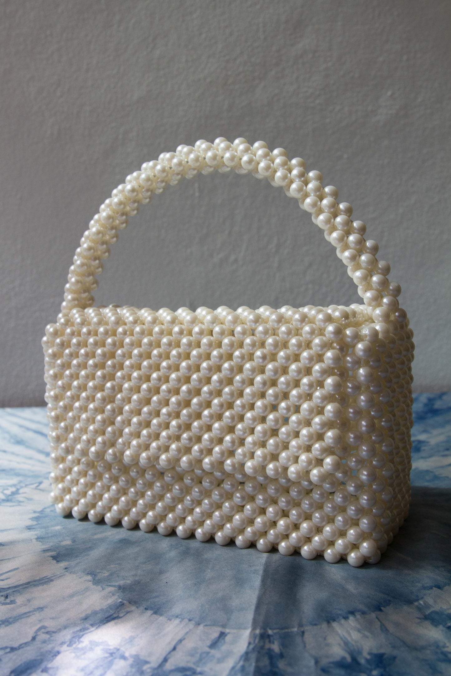 Cream Bead Bag